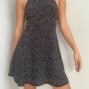 Aritzia polka dot double lined dress